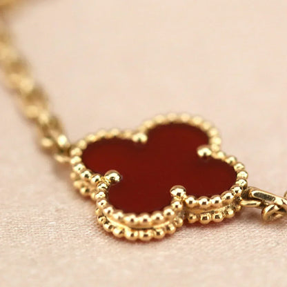 [LoveLucky]Clover & Love Diamond-Paved Radiant Line 2-Piece Bracelet Stack Set