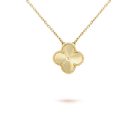 [LUCKY LOVE]CLOVER 15MM LASER NECKLACE