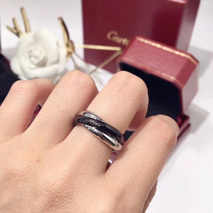 [LUCKY LOVE]TRINITY 3.2MM RING BLACK CERAMIC