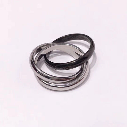 [LUCKY LOVE]TRINITY 3.2MM RING BLACK CERAMIC
