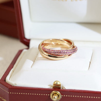 [LUCKY LOVE]TRINITY 3.2MM RING PINK DIAMOND