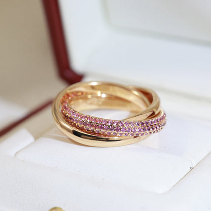 [LUCKY LOVE]TRINITY 3.2MM RING PINK DIAMOND