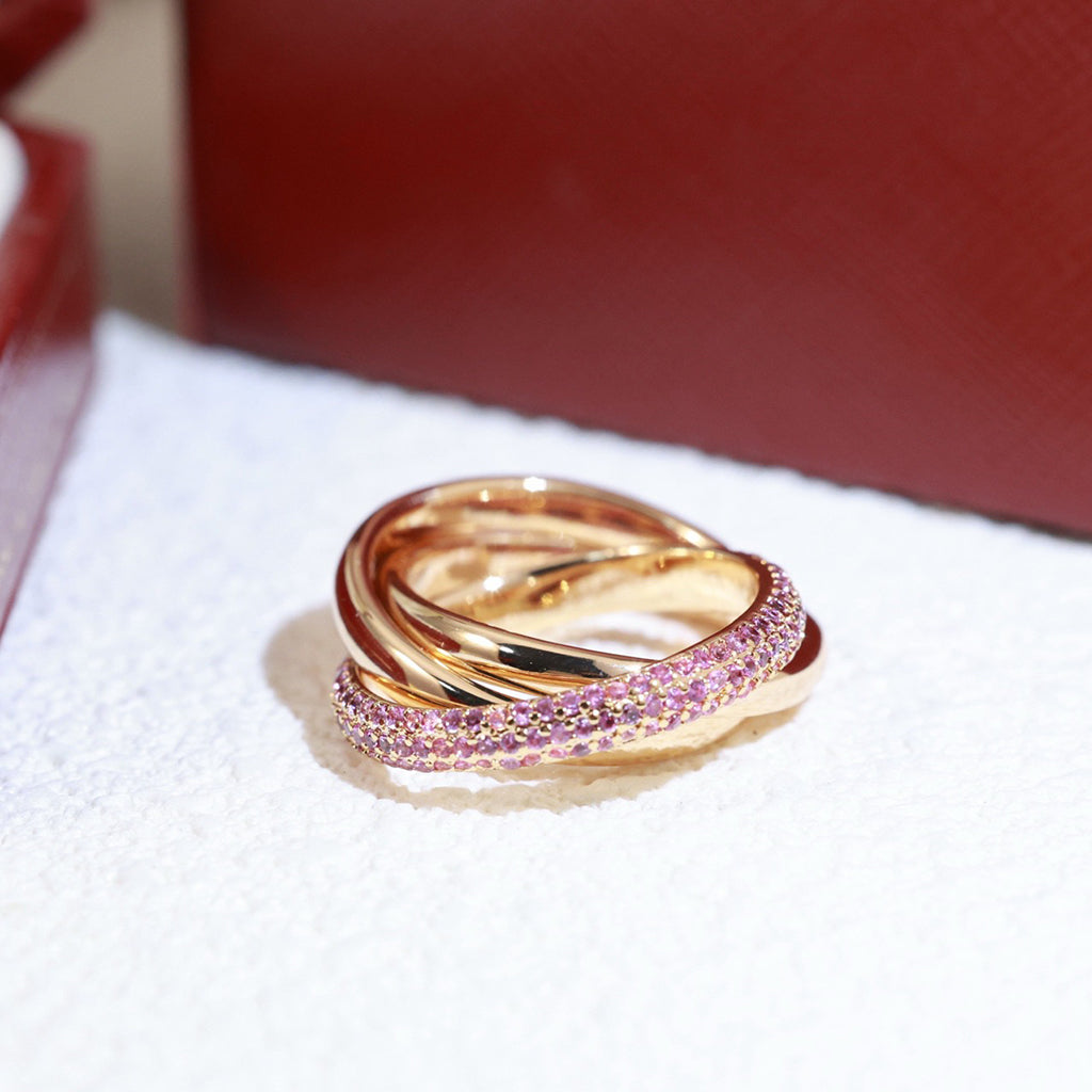[LUCKY LOVE]TRINITY 3.2MM RING PINK DIAMOND