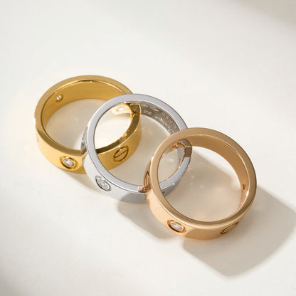 [LUCKY LOVE]LOVE 4MM 1 DIAMOND RING