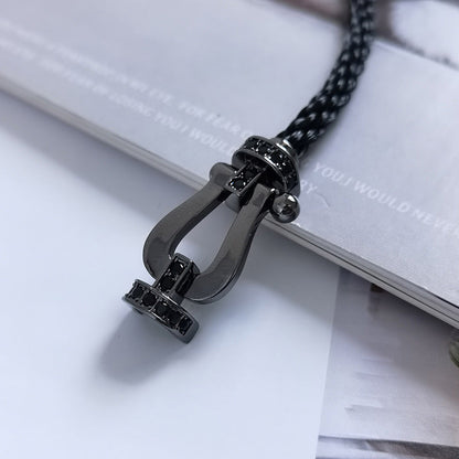 [LUCKY LOVE]FORCE LARGE SERIES HORSESHOE BLACK SAMURAI BRACELET