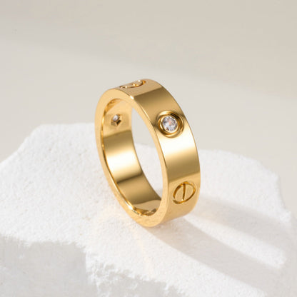 [LUCKY LOVE]LOVE 4MM 1 DIAMOND RING