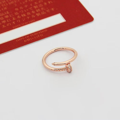 [LUCKY LOVE]JUSTE 1.8MM HALF DIAMOND RING