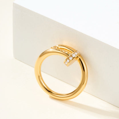 [LUCKY LOVE]JUSTE RING 2.6MM HALF DIAMOND