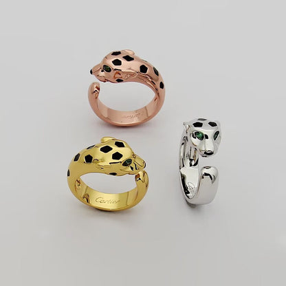 [LUCKY LOVE]PANTHERE SPOTTED MEDIUM RING