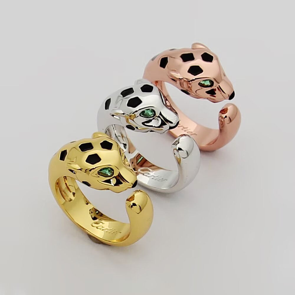 [LUCKY LOVE]PANTHERE SPOTTED MEDIUM RING