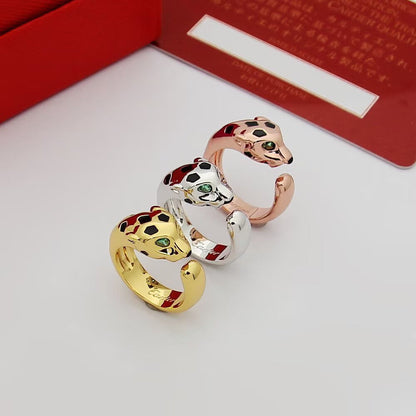 [LUCKY LOVE]PANTHERE SPOTTED MEDIUM RING