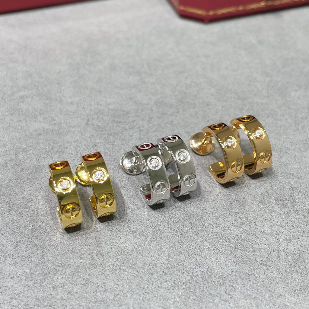 [LUCKY LOVE]LOVE EARRINGS 5.7MM 2 DIAMONDS