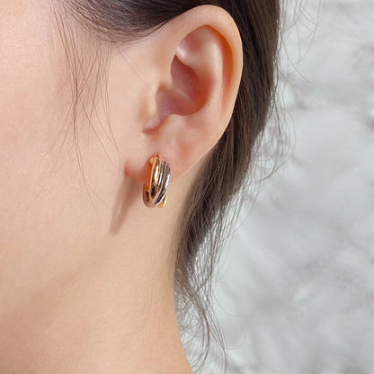 [LUCKY LOVE]TRINITY ON DIAMOND CLASSIC EARRINGS