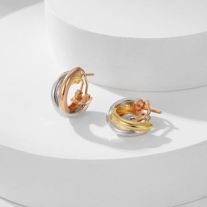 [LUCKY LOVE]TRINITY ON DIAMOND CLASSIC EARRINGS