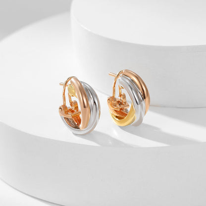 [LUCKY LOVE]TRINITY ON DIAMOND CLASSIC EARRINGS