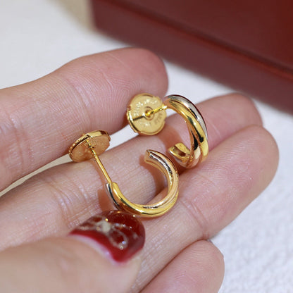 [LUCKY LOVE]TRINITY ON DIAMOND MINI EARRINGS
