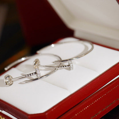 [LUCKY LOVE]JUSTE HALF DIAMOND LARGE EARRINGS