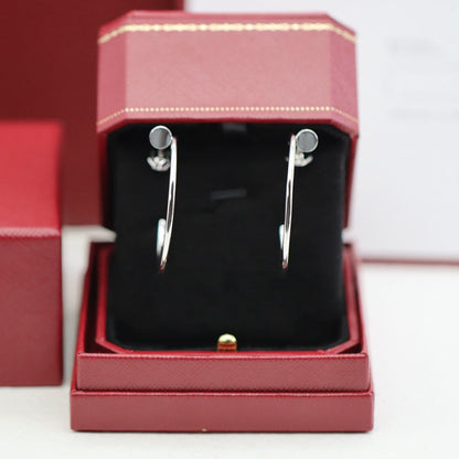 [LUCKY LOVE]JUSTE HALF DIAMOND LARGE EARRINGS