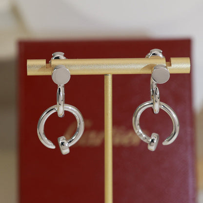 [LUCKY LOVE]JUSTE NO DIAMOND DOUBLE EARRINGS