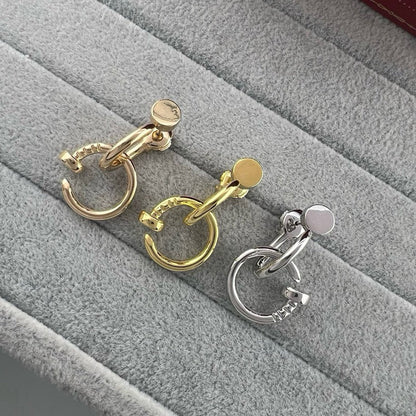 [LUCKY LOVE]JUSTE NO DIAMOND DOUBLE EARRINGS