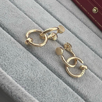[LUCKY LOVE]JUSTE NO DIAMOND DOUBLE EARRINGS