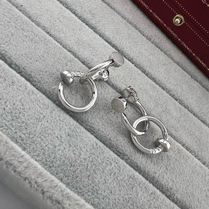 [LUCKY LOVE]JUSTE NO DIAMOND DOUBLE EARRINGS