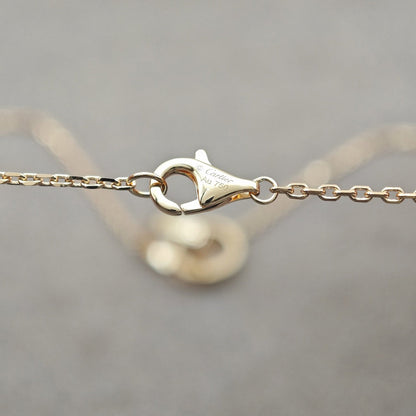 [LUCKY LOVE]LOVE DOUBLE RING HALF DIAMOND NECKLACE