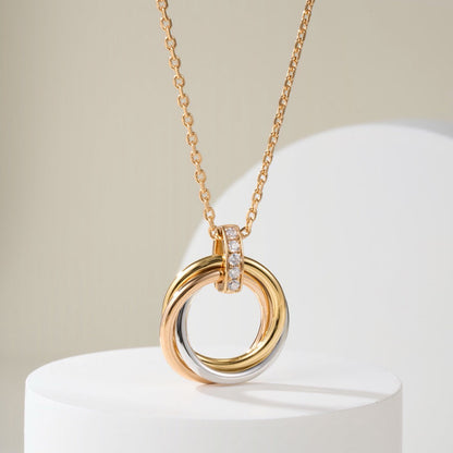 [LUCKY LOVE]TRINITY MEDIUM  DIAMONDS NECKLACE