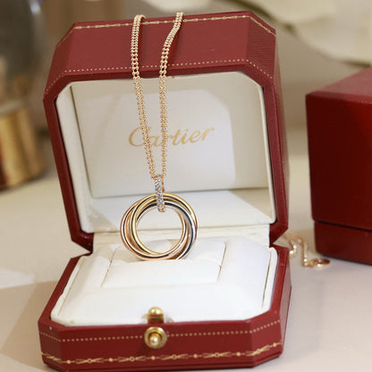 [LUCKY LOVE]TRINITY MEDIUM  DIAMONDS NECKLACE