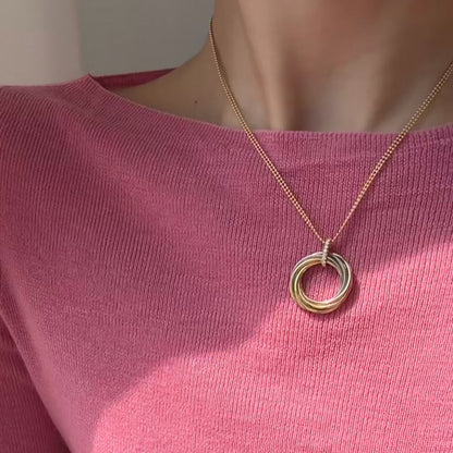 [LUCKY LOVE]TRINITY MEDIUM  DIAMONDS NECKLACE