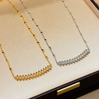 [LUCKY LOVE]CLASH  SMALL FULL DIAMOND NECKLACE