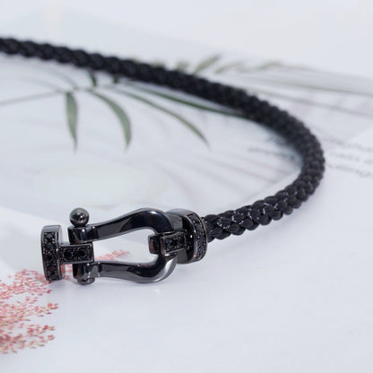 [LUCKY LOVE]FORCE LARGE SERIES HORSESHOE BLACK SAMURAI BRACELET