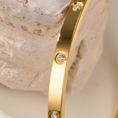 [LoveLucky] JUSTE Diamond & LOVE Diamond Bracelet Stack Set