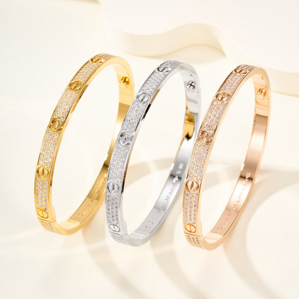 [LUCKY LOVE]LOVE BRACELET 4.8MM DIAMOND-PAVED