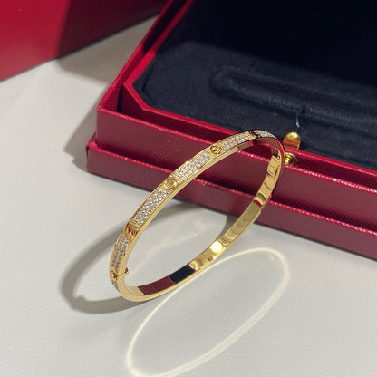 [LoveLucky] JUSTE Diamond & LOVE Diamond-Paved Bracelet Stack Set