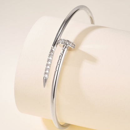 [LoveLucky] JUSTE Diamond & LOVE Diamond-Paved Bracelet Stack Set