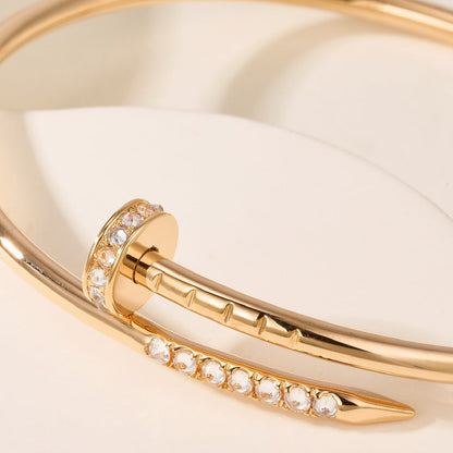 [LoveLucky] JUSTE Diamond & LOVE Diamond Bracelet Stack Set