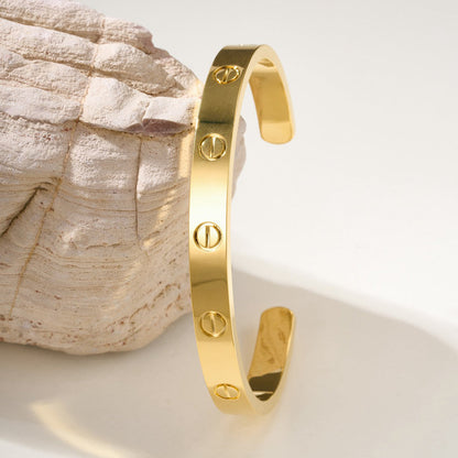 [LUCKY LOVE]LOVE BRACELET 6.1MM OPEN CUFF