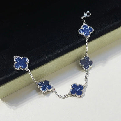 [LUCKY LOVE]CLOVER 5 MOTIF PIETERSITE BRACELET COLLECTION