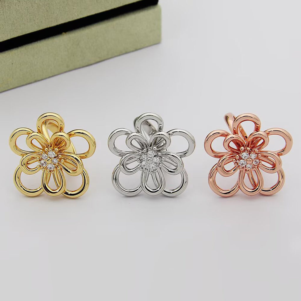 [LUCKY LOVE] FLOWERLACE RING 5 DIAMONDS