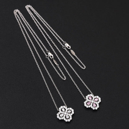 [LUCKY LOVE]LOOP NECKLACE FULL MOTIF DIAMOND 16MM MULTIPLE COLORS