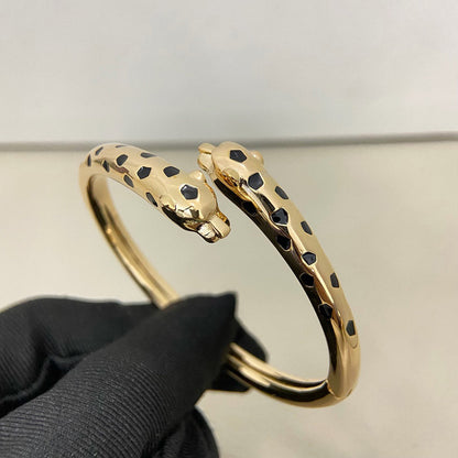 [LUCKY LOVE]PANTHERE DOUBLE HEADED OPEN BRACELET