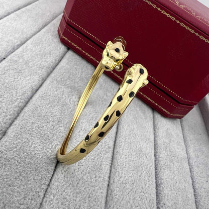[LUCKY LOVE]PANTHERE DOUBLE HEADED OPEN BRACELET