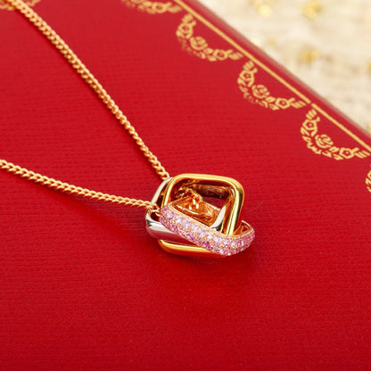 [LUCKY LOVE]TRINITY CUSHION NECKLACE COLLECTION