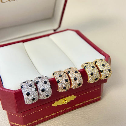 [LUCKY LOVE]PANTHERE MINI FULL DIAMOND EARRINGS