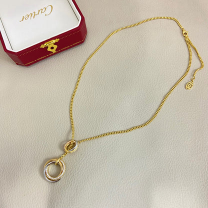[LUCKY LOVE]TRINITY DIAMONDS NECKLACE