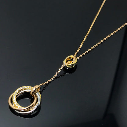 [LUCKY LOVE]TRINITY DIAMONDS NECKLACE