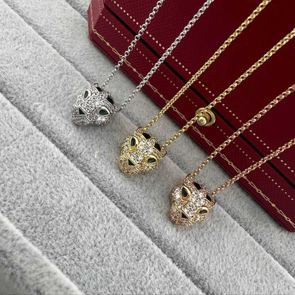 [LUCKY LOVE]PANTHERE FULL DIAMOND NECKLACE