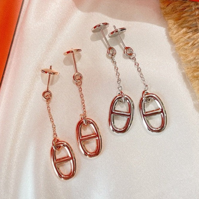 [LUCKY LOVE]CHAINE TASSEL EARRINGS
