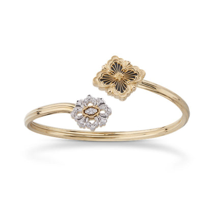 [LUCKY LOVE]OPERA TULLE  GOLD BRACELET WITH ENAMEL BACKGROUND